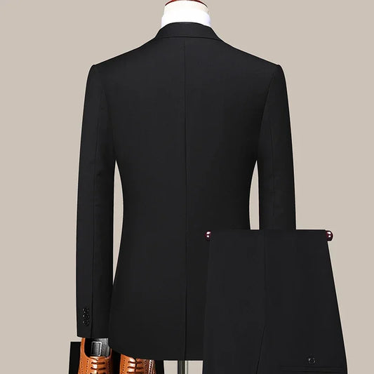 Polyester Single Breasted Suit | Slim-Fit
