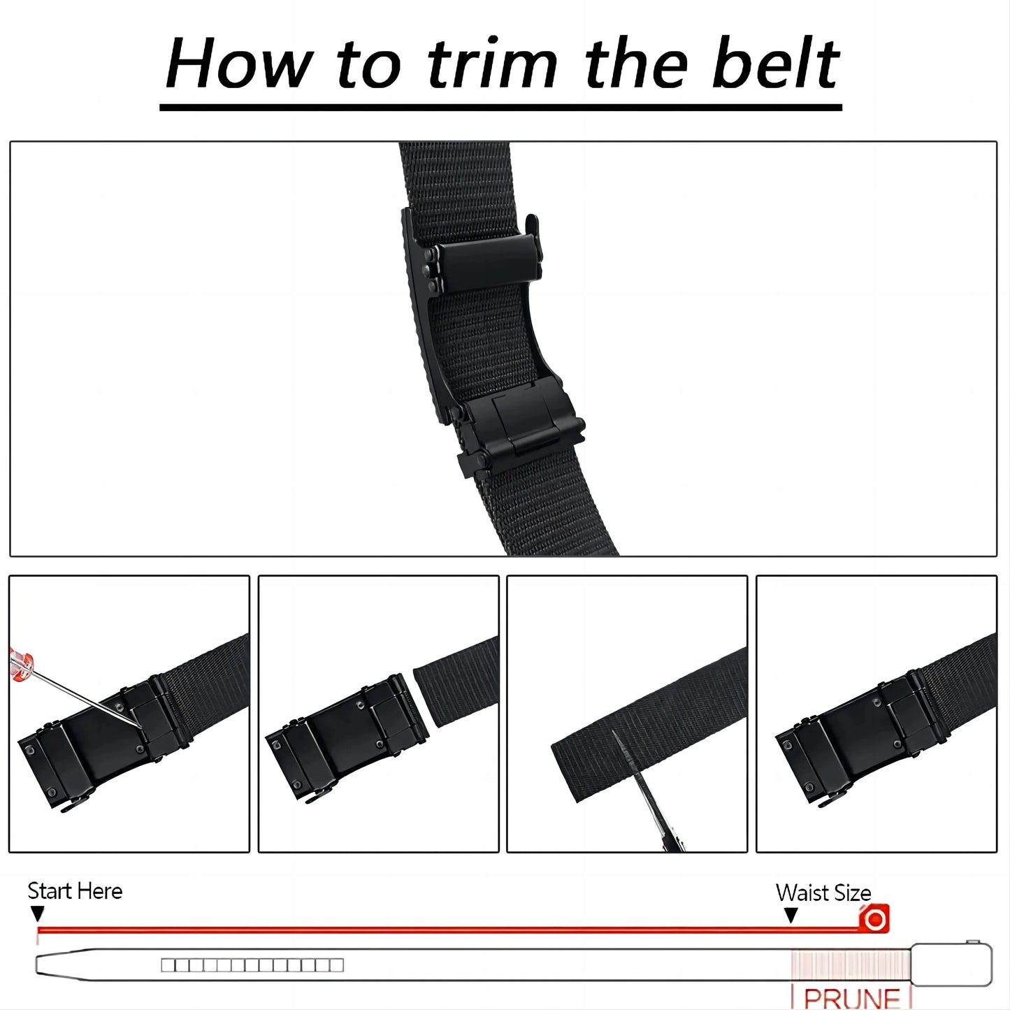Men's Belt Automatic Metal Buckle Imitation Nylon Webbing Outdoor Work Belt Toothless Automatic Buckle Casual Sports Canvas Belt