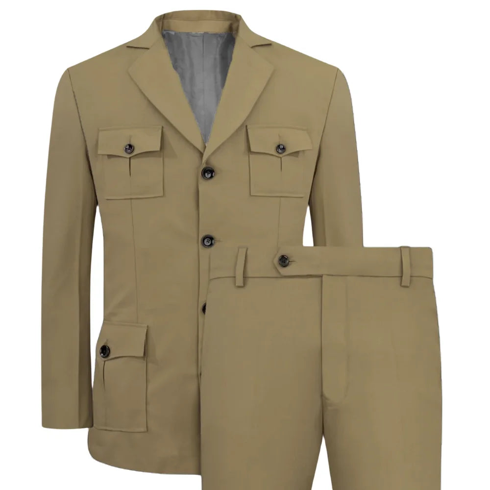 Polyester Double Breasted Suit