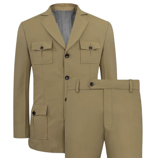 Polyester Double Breasted Suit