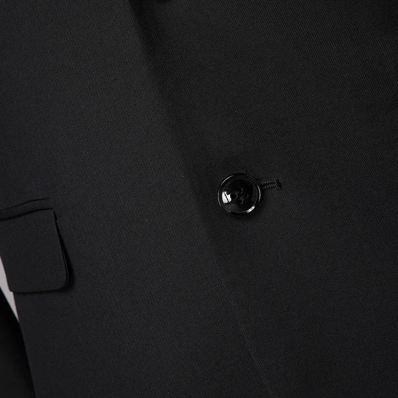 Polyester Single Breasted Suit | Slim-Fit