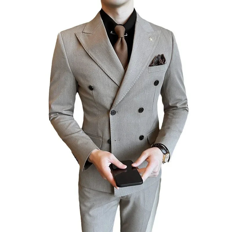 Double Breasted Suit with Lapal